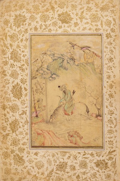 Chasseurs dans un paysage, c.1615 - Riza i Abbasi